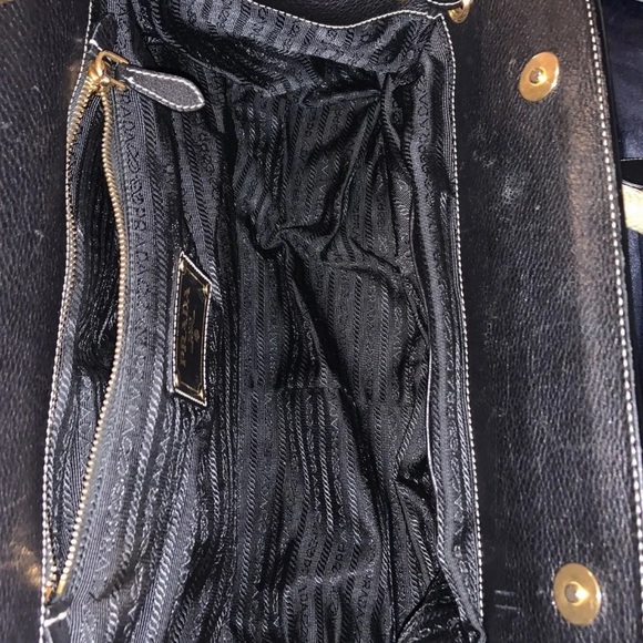 💯Auth PRADA Paglia Vitello Danio Large Raffia Style Straw Bag - Picture 10 of 14